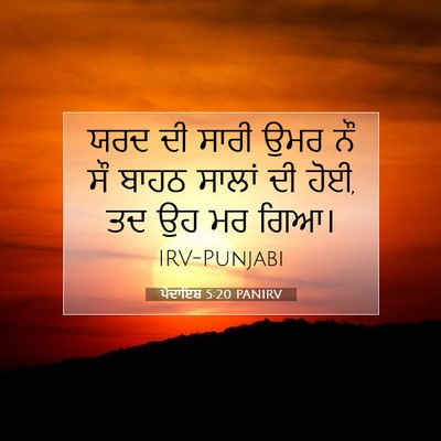 Picture 07 - ਪੈਦਾਇਸ਼ 5:20 PANIRV - ਯਰਦ ਦੀ ਸਾਰੀ ਉਮਰ ਨੌ - Bible Verse Picture