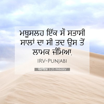 Picture 07 - ਪੈਦਾਇਸ਼ 5:25 PANIRV - ਮਥੂਸਲਹ ਇੱਕ ਸੌ - Bible Verse Picture
