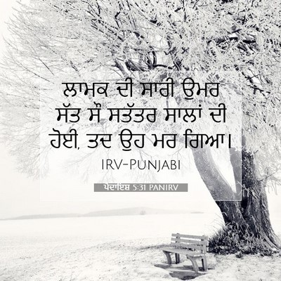 Picture 07 - ਪੈਦਾਇਸ਼ 5:31 PANIRV - ਲਾਮਕ ਦੀ ਸਾਰੀ ਉਮਰ - Bible Verse Picture
