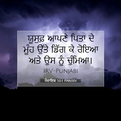Picture 07 - ਪੈਦਾਇਸ਼ 50:1 PANIRV - ਯੂਸੁਫ਼ ਆਪਣੇ ਪਿਤਾ - Bible Verse Picture