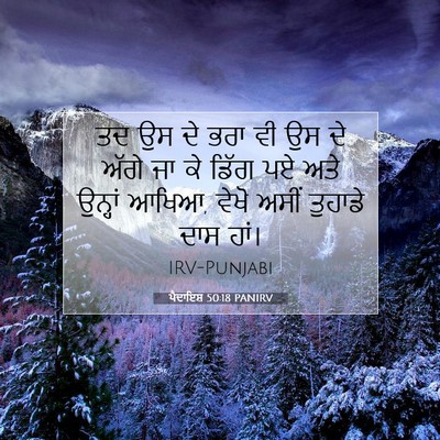 Picture 07 - ਪੈਦਾਇਸ਼ 50:18 PANIRV - ਤਦ ਉਸ ਦੇ ਭਰਾ ਵੀ ਉਸ - Bible Verse Picture