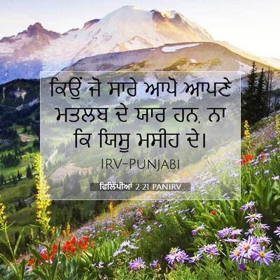 Picture 07 - ਫਿਲਿੱਪੀਆਂ 2:21 PANIRV - ਕਿਉਂ ਜੋ ਸਾਰੇ ਆਪੋ - Bible Verse Picture