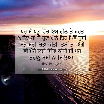 Picture 07 - ਫਿਲਿੱਪੀਆਂ 4:10 PANIRV - ਪਰ ਮੈਂ ਪ੍ਰਭੂ ਵਿੱਚ - Bible Verse Picture