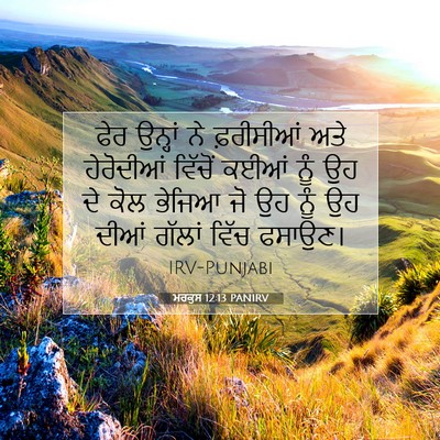 Picture 07 - ਮਰਕੁਸ 12:13 PANIRV - ਫੇਰ ਉਨ੍ਹਾਂ ਨੇ - Bible Verse Picture