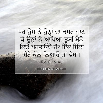 Picture 07 - ਮਰਕੁਸ 12:15 PANIRV - ਪਰ ਉਸ ਨੇ ਉਨ੍ਹਾਂ ਦਾ - Bible Verse Picture
