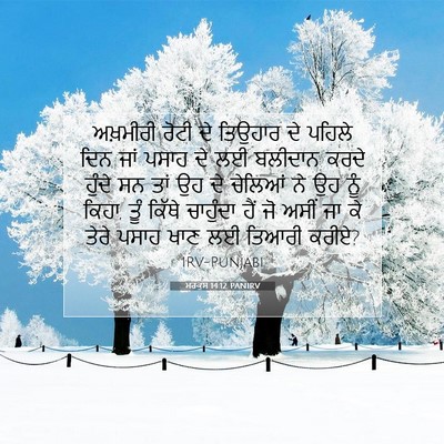 Picture 07 - ਮਰਕੁਸ 14:12 PANIRV - ਅਖ਼ਮੀਰੀ ਰੋਟੀ ਦੇ - Bible Verse Picture