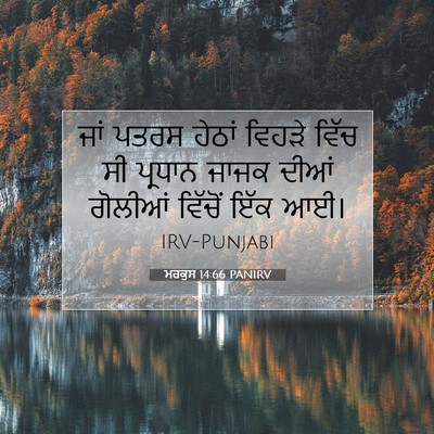Picture 07 - ਮਰਕੁਸ 14:66 PANIRV - ਜਾਂ ਪਤਰਸ ਹੇਠਾਂ - Bible Verse Picture