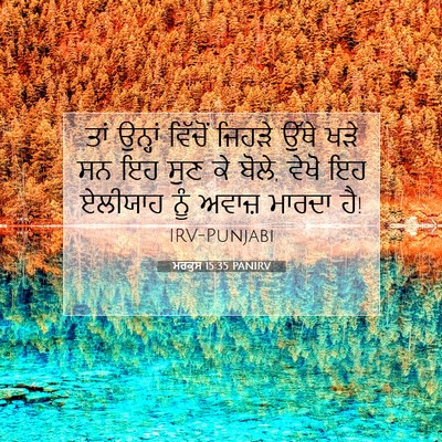 Picture 07 - ਮਰਕੁਸ 15:35 PANIRV - ਤਾਂ ਉਨ੍ਹਾਂ ਵਿੱਚੋਂ - Bible Verse Picture