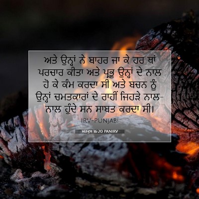 Picture 07 - ਮਰਕੁਸ 16:20 PANIRV - ਅਤੇ ਉਨ੍ਹਾਂ ਨੇ ਬਾਹਰ - Bible Verse Picture