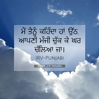 Picture 07 - ਮਰਕੁਸ 2:11 PANIRV - ਮੈਂ ਤੈਨੂੰ ਕਹਿੰਦਾ - Bible Verse Picture