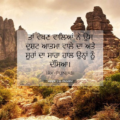 Picture 07 - ਮਰਕੁਸ 5:16 PANIRV - ਤਾਂ ਵੇਖਣ ਵਾਲਿਆਂ ਨੇ - Bible Verse Picture