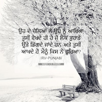 Picture 07 - ਮਰਕੁਸ 5:31 PANIRV - ਉਹ ਦੇ ਚੇਲਿਆਂ ਨੇ ਉਹ - Bible Verse Picture