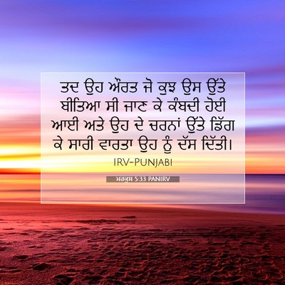 Picture 07 - ਮਰਕੁਸ 5:33 PANIRV - ਤਦ ਉਹ ਔਰਤ ਜੋ ਕੁਝ ਉਸ - Bible Verse Picture