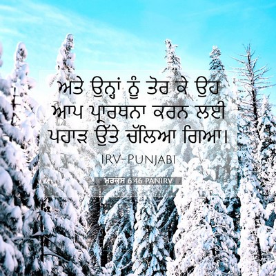 Picture 07 - ਮਰਕੁਸ 6:46 PANIRV - ਅਤੇ ਉਨ੍ਹਾਂ ਨੂੰ ਤੋਰ - Bible Verse Picture