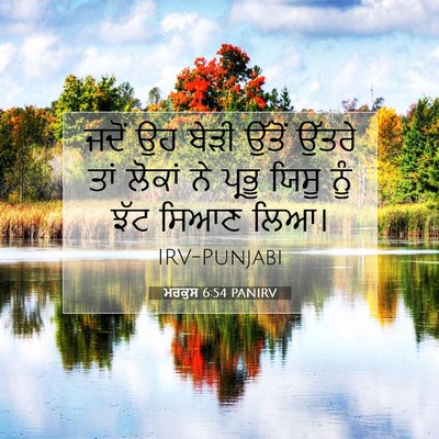 Picture 07 - ਮਰਕੁਸ 6:54 PANIRV - ਜਦੋਂ ਉਹ ਬੇੜੀ ਉੱਤੋਂ - Bible Verse Picture