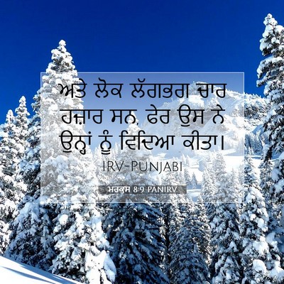 Picture 07 - ਮਰਕੁਸ 8:9 PANIRV - ਅਤੇ ਲੋਕ ਲੱਗਭਗ ਚਾਰ - Bible Verse Picture