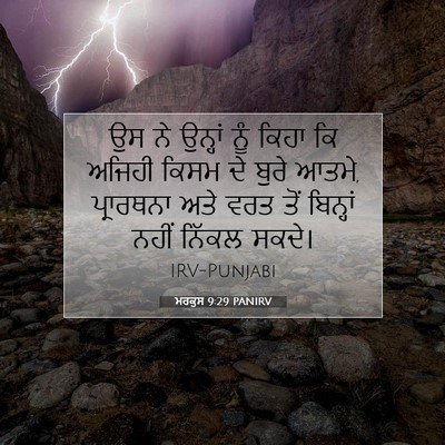 Picture 07 - ਮਰਕੁਸ 9:29 PANIRV - ਉਸ ਨੇ ਉਨ੍ਹਾਂ ਨੂੰ - Bible Verse Picture