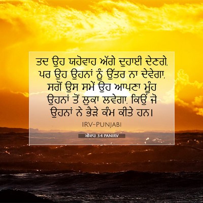 Picture 07 - ਮੀਕਾਹ 3:4 PANIRV - ਤਦ ਉਹ ਯਹੋਵਾਹ ਅੱਗੇ - Bible Verse Picture