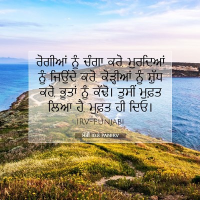 Picture 07 - ਮੱਤੀ 10:8 PANIRV - ਰੋਗੀਆਂ ਨੂੰ ਚੰਗਾ - Bible Verse Picture
