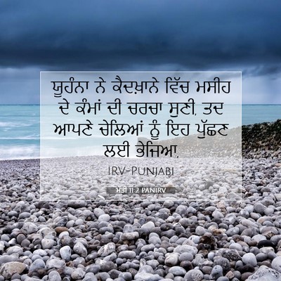Picture 07 - ਮੱਤੀ 11:2 PANIRV - ਯੂਹੰਨਾ ਨੇ - Bible Verse Picture