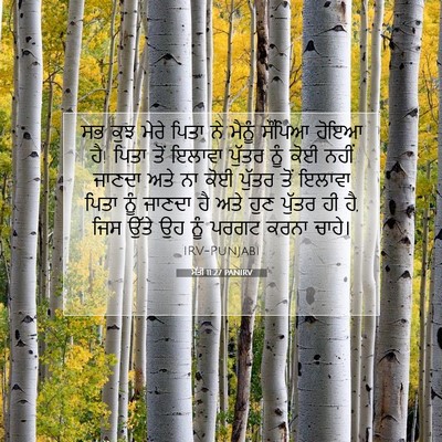 Picture 07 - ਮੱਤੀ 11:27 PANIRV - ਸਭ ਕੁਝ ਮੇਰੇ ਪਿਤਾ ਨੇ - Bible Verse Picture