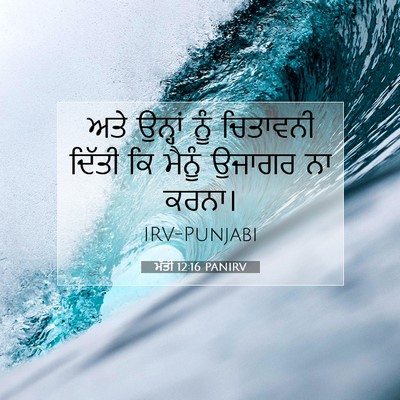 Picture 07 - ਮੱਤੀ 12:16 PANIRV - ਅਤੇ ਉਨ੍ਹਾਂ ਨੂੰ - Bible Verse Picture