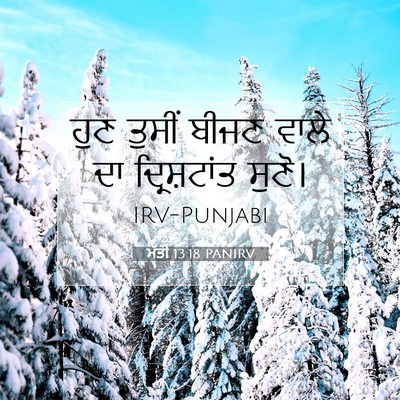 Picture 07 - ਮੱਤੀ 13:18 PANIRV - ਹੁਣ ਤੁਸੀਂ ਬੀਜਣ - Bible Verse Picture