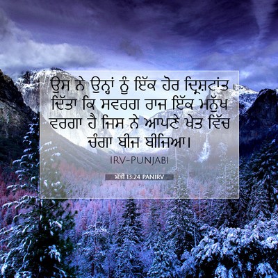 Picture 07 - ਮੱਤੀ 13:24 PANIRV - ਉਸ ਨੇ ਉਨ੍ਹਾਂ ਨੂੰ - Bible Verse Picture