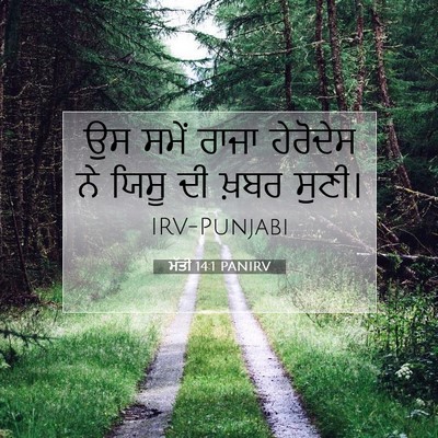 Picture 07 - ਮੱਤੀ 14:1 PANIRV - ਉਸ ਸਮੇਂ ਰਾਜਾ - Bible Verse Picture