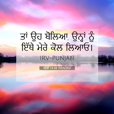Picture 07 - ਮੱਤੀ 14:18 PANIRV - ਤਾਂ ਉਹ ਬੋਲਿਆ, - Bible Verse Picture