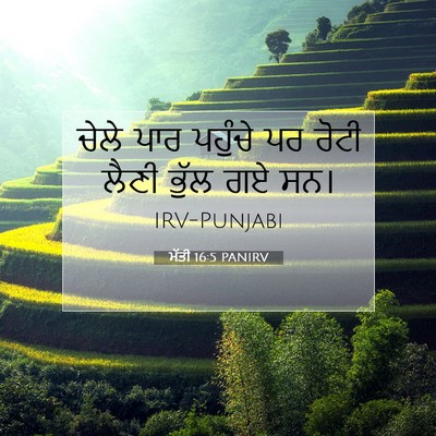 Picture 07 - ਮੱਤੀ 16:5 PANIRV - ਚੇਲੇ ਪਾਰ ਪਹੁੰਚੇ ਪਰ - Bible Verse Picture