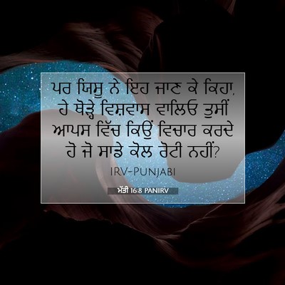 Picture 07 - ਮੱਤੀ 16:8 PANIRV - ਪਰ ਯਿਸੂ ਨੇ ਇਹ ਜਾਣ - Bible Verse Picture