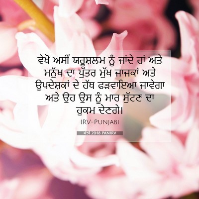 Picture 07 - ਮੱਤੀ 20:18 PANIRV - ਵੇਖੋ ਅਸੀਂ ਯਰੂਸ਼ਲਮ - Bible Verse Picture