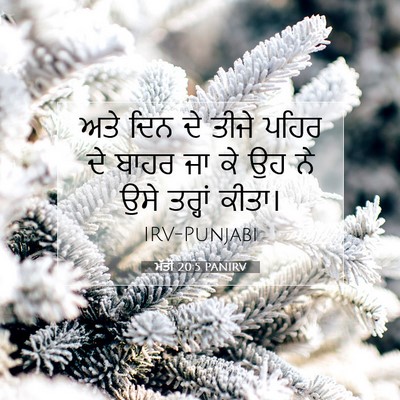 Picture 07 - ਮੱਤੀ 20:5 PANIRV - ਅਤੇ ਦਿਨ ਦੇ ਤੀਜੇ - Bible Verse Picture