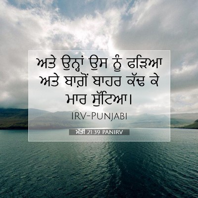 Picture 07 - ਮੱਤੀ 21:39 PANIRV - ਅਤੇ ਉਨ੍ਹਾਂ ਉਸ ਨੂੰ - Bible Verse Picture