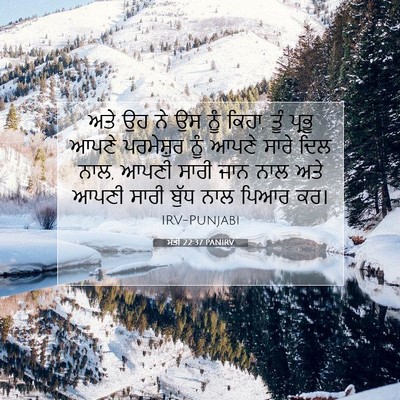 Picture 07 - ਮੱਤੀ 22:37 PANIRV - ਅਤੇ ਉਹ ਨੇ ਉਸ ਨੂੰ - Bible Verse Picture
