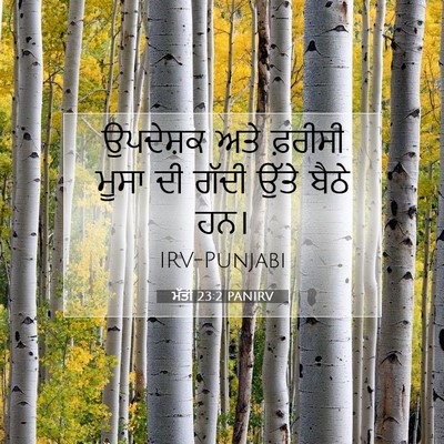 Picture 07 - ਮੱਤੀ 23:2 PANIRV - ਉਪਦੇਸ਼ਕ ਅਤੇ - Bible Verse Picture