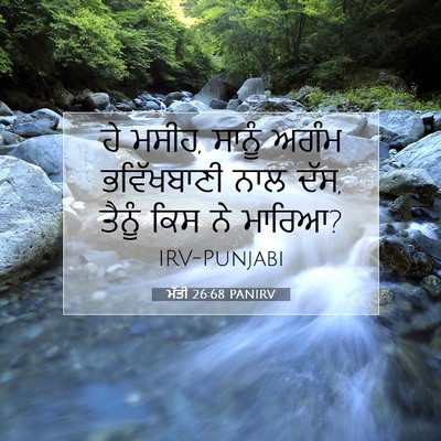Picture 07 - ਮੱਤੀ 26:68 PANIRV - ਹੇ ਮਸੀਹ, ਸਾਨੂੰ ਅਗੰਮ - Bible Verse Picture