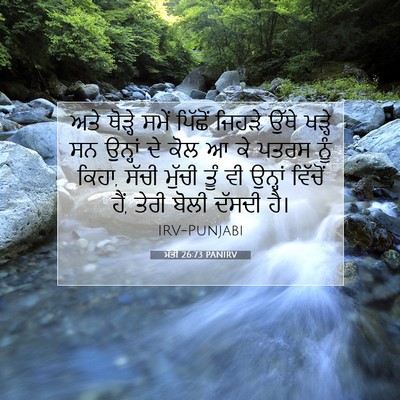 Picture 07 - ਮੱਤੀ 26:73 PANIRV - ਅਤੇ ਥੋੜ੍ਹੇ ਸਮੇਂ - Bible Verse Picture