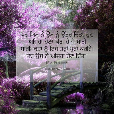 Picture 07 - ਮੱਤੀ 3:15 PANIRV - ਪਰ ਯਿਸੂ ਨੇ ਉਸ ਨੂੰ - Bible Verse Picture