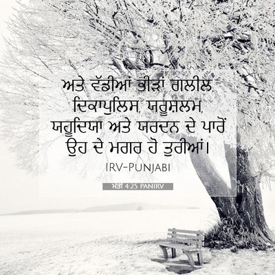 Picture 07 - ਮੱਤੀ 4:25 PANIRV - ਅਤੇ ਵੱਡੀਆਂ ਭੀੜਾਂ - Bible Verse Picture