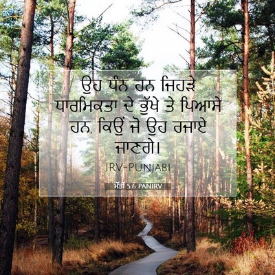 Picture 07 - ਮੱਤੀ 5:6 PANIRV - ਉਹ ਧੰਨ ਹਨ ਜਿਹੜੇ - Bible Verse Picture