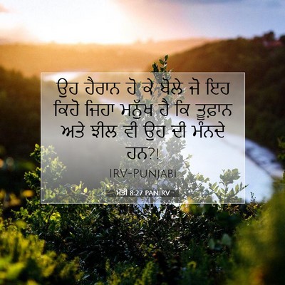 Picture 07 - ਮੱਤੀ 8:27 PANIRV - ਉਹ ਹੈਰਾਨ ਹੋ ਕੇ ਬੋਲੇ - Bible Verse Picture