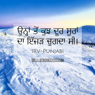 Picture 07 - ਮੱਤੀ 8:30 PANIRV - ਉਨ੍ਹਾਂ ਤੋਂ ਕੁਝ ਦੂਰ - Bible Verse Picture