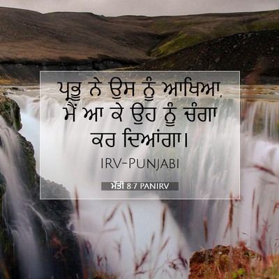 Picture 07 - ਮੱਤੀ 8:7 PANIRV - ਪ੍ਰਭੂ ਨੇ ਉਸ ਨੂੰ - Bible Verse Picture