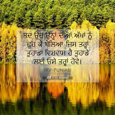 Picture 07 - ਮੱਤੀ 9:29 PANIRV - ਤਦ ਉਹ ਉਨ੍ਹਾਂ ਦੀਆਂ - Bible Verse Picture