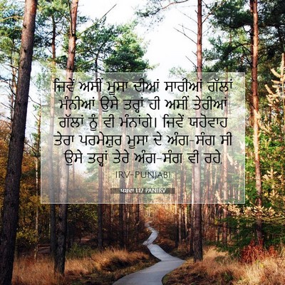 Picture 07 - ਯਸ਼ਵਾ 1:17 PANIRV - ਜਿਵੇਂ ਅਸੀਂ ਮੂਸਾ - Bible Verse Picture