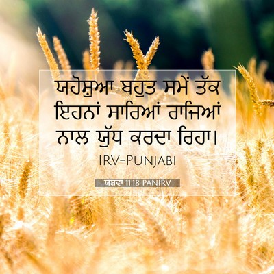 Picture 07 - ਯਸ਼ਵਾ 11:18 PANIRV - ਯਹੋਸ਼ੁਆ ਬਹੁਤ ਸਮੇਂ - Bible Verse Picture