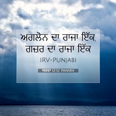 Picture 07 - ਯਸ਼ਵਾ 12:12 PANIRV - ਅਗਲੋਨ ਦਾ ਰਾਜਾ ਇੱਕ, - Bible Verse Picture