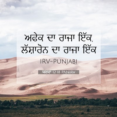 Picture 07 - ਯਸ਼ਵਾ 12:18 PANIRV - ਅਫੇਕ ਦਾ ਰਾਜਾ ਇੱਕ, - Bible Verse Picture
